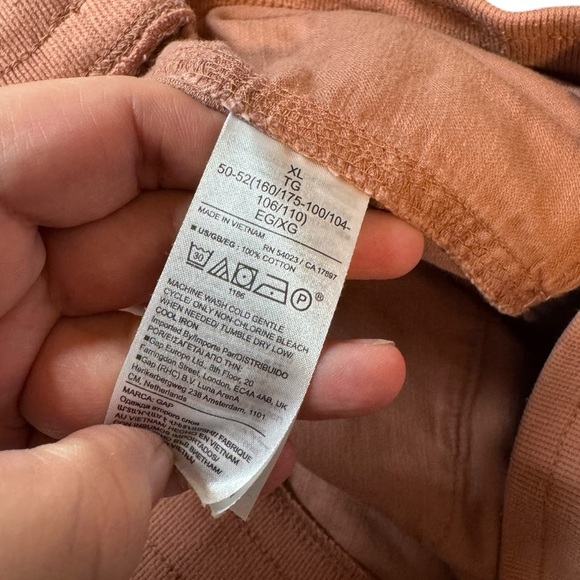 GAP Rib Jogger in Rust womens XL elastic drawstring waist comfy Athleisure crop - Picture 5 of 11